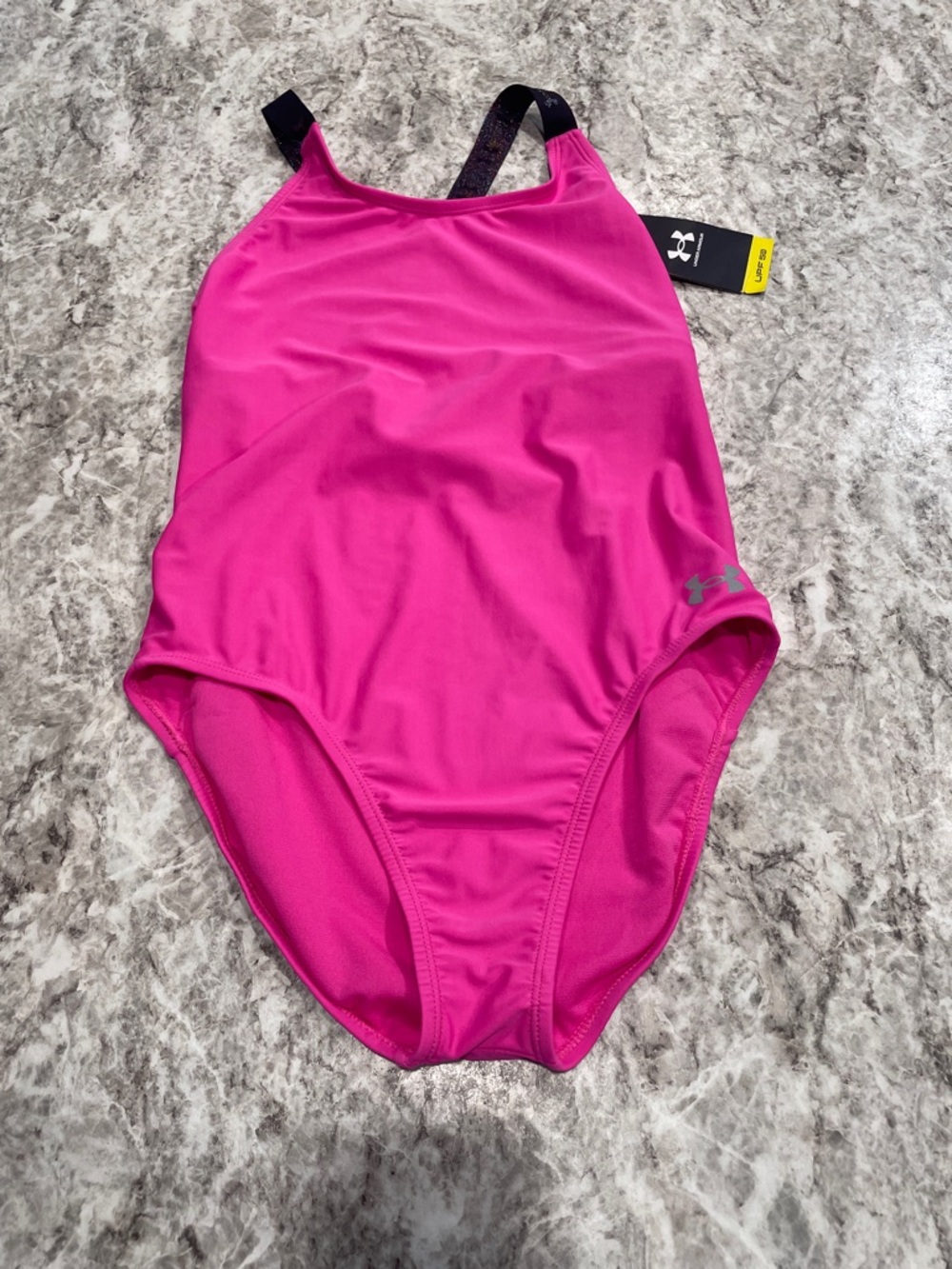 Under Armour Girls' Bright Pink One-Piece Swimsuit NWT size 16